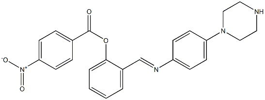 2-({[4-(1-piperazinyl)phenyl]imino}methyl)phenyl 4-nitrobenzoate 结构式