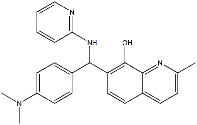 7-[[4-(dimethylamino)phenyl](2-pyridinylamino)methyl]-2-methyl-8-quinolinol 结构式