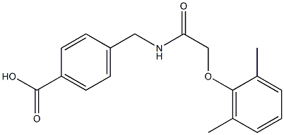 4-({[(2,6-dimethylphenoxy)acetyl]amino}methyl)benzoic acid 结构式