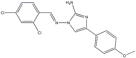 N-[2-amino-4-(4-methoxyphenyl)-1H-imidazol-1-yl]-N-(2,4-dichlorobenzylidene)amine 结构式