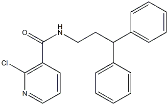 2-chloro-N-(3,3-diphenylpropyl)nicotinamide 结构式