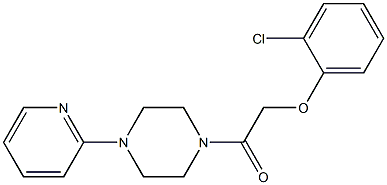 2-chlorophenyl 2-oxo-2-[4-(2-pyridinyl)-1-piperazinyl]ethyl ether 结构式