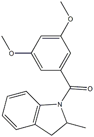 1-(3,5-dimethoxybenzoyl)-2-methylindoline 结构式