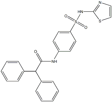 2,2-diphenyl-N-{4-[(1,3-thiazol-2-ylamino)sulfonyl]phenyl}acetamide 结构式