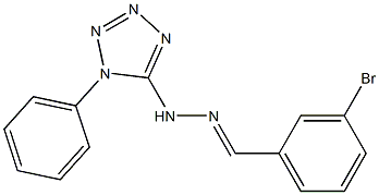 3-bromobenzaldehyde (1-phenyl-1H-tetraazol-5-yl)hydrazone 结构式