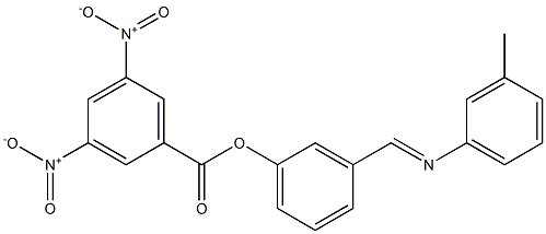 3-{[(3-methylphenyl)imino]methyl}phenyl 3,5-bisnitrobenzoate 结构式