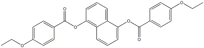 5-[(4-ethoxybenzoyl)oxy]-1-naphthyl 4-ethoxybenzoate 结构式