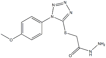 2-{[1-(4-methoxyphenyl)-1H-tetraazol-5-yl]sulfanyl}acetohydrazide 结构式
