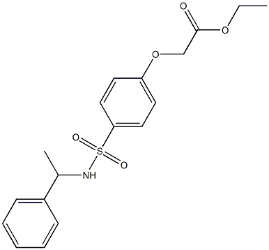 ethyl (4-{[(1-phenylethyl)amino]sulfonyl}phenoxy)acetate 结构式