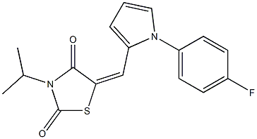 5-{[1-(4-fluorophenyl)-1H-pyrrol-2-yl]methylene}-3-isopropyl-1,3-thiazolidine-2,4-dione 结构式
