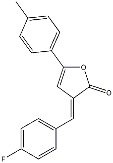 3-(4-fluorobenzylidene)-5-(4-methylphenyl)-2(3H)-furanone 结构式