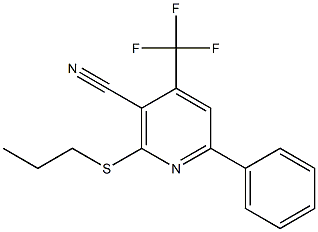 6-phenyl-2-(propylsulfanyl)-4-(trifluoromethyl)nicotinonitrile 结构式