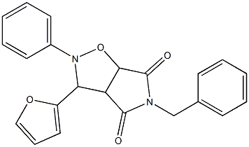 5-benzyl-3-(2-furyl)-2-phenyldihydro-2H-pyrrolo[3,4-d]isoxazole-4,6(3H,5H)-dione 结构式