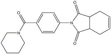 2-[4-(1-piperidinylcarbonyl)phenyl]-3a,4,7,7a-tetrahydro-1H-isoindole-1,3(2H)-dione 结构式