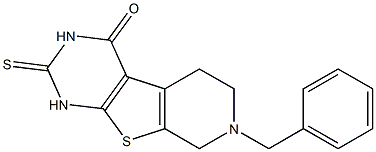 7-benzyl-2-thioxo-2,3,5,6,7,8-hexahydropyrido[4',3':4,5]thieno[2,3-d]pyrimidin-4(1H)-one 结构式