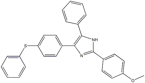 methyl 4-{5-phenyl-4-[4-(phenylsulfanyl)phenyl]-1H-imidazol-2-yl}phenyl ether 结构式