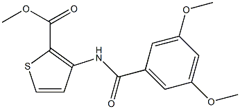 methyl 3-[(3,5-dimethoxybenzoyl)amino]-2-thiophenecarboxylate 结构式
