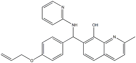 7-[[4-(allyloxy)phenyl](2-pyridinylamino)methyl]-2-methyl-8-quinolinol 结构式