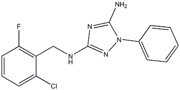 N-(5-amino-1-phenyl-1H-1,2,4-triazol-3-yl)-N-(2-chloro-6-fluorobenzyl)amine 结构式