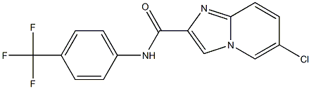 6-chloro-N-[4-(trifluoromethyl)phenyl]imidazo[1,2-a]pyridine-2-carboxamide 结构式