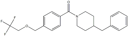 4-benzyl-1-{4-[(2,2,2-trifluoroethoxy)methyl]benzoyl}piperidine 结构式