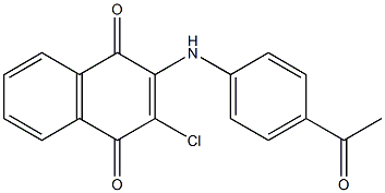 2-(4-acetylanilino)-3-chloronaphthoquinone 结构式