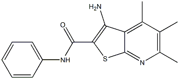 3-amino-4,5,6-trimethyl-N-phenylthieno[2,3-b]pyridine-2-carboxamide 结构式