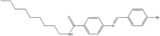 4-[(4-bromobenzylidene)amino]-N-nonylbenzamide 结构式