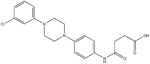 4-{4-[4-(3-chlorophenyl)-1-piperazinyl]anilino}-4-oxobutanoic acid 结构式