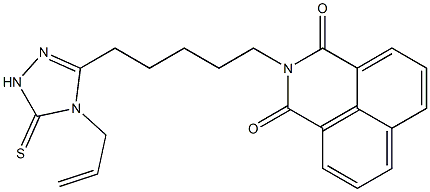 2-[5-(4-prop-2-enyl-5-thioxo-4,5-dihydro-1H-1,2,4-triazol-3-yl)pentyl]-1H-benzo[de]isoquinoline-1,3(2H)-dione 结构式