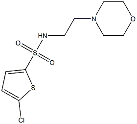 5-chloro-N-[2-(4-morpholinyl)ethyl]-2-thiophenesulfonamide 结构式