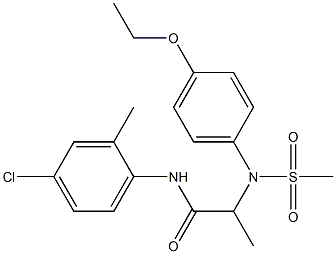 N-(4-chloro-2-methylphenyl)-2-[4-ethoxy(methylsulfonyl)anilino]propanamide 结构式