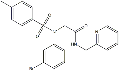 2-{3-bromo[(4-methylphenyl)sulfonyl]anilino}-N-(2-pyridinylmethyl)acetamide 结构式