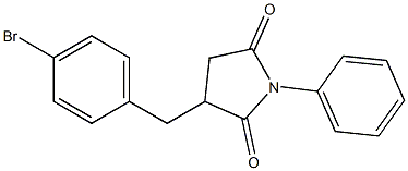 3-[(4-bromophenyl)methyl]-1-phenylpyrrolidine-2,5-dione 结构式