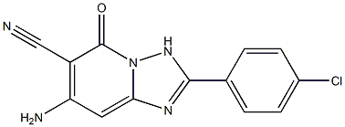 7-amino-2-(4-chlorophenyl)-5-oxo-3,5-dihydro[1,2,4]triazolo[1,5-a]pyridine-6-carbonitrile 结构式