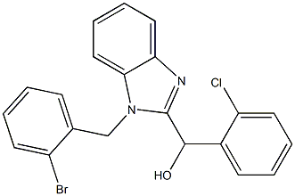 [1-(2-bromobenzyl)-1H-benzimidazol-2-yl](2-chlorophenyl)methanol 结构式