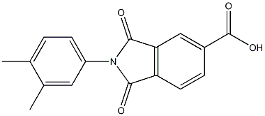 2-(3,4-dimethylphenyl)-1,3-dioxo-5-isoindolinecarboxylic acid 结构式