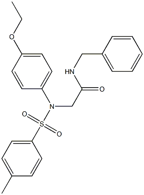 N-benzyl-2-{4-ethoxy[(4-methylphenyl)sulfonyl]anilino}acetamide 结构式