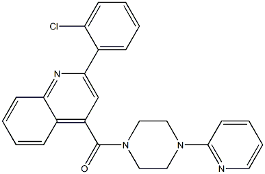 2-(2-chlorophenyl)-4-{[4-(2-pyridinyl)-1-piperazinyl]carbonyl}quinoline 结构式