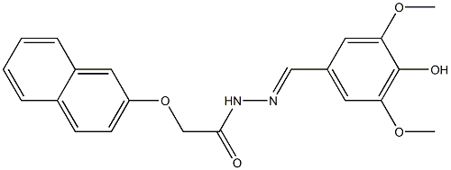 N'-(4-hydroxy-3,5-dimethoxybenzylidene)-2-(2-naphthyloxy)acetohydrazide 结构式