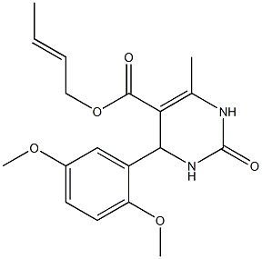 2-butenyl 4-(2,5-dimethoxyphenyl)-6-methyl-2-oxo-1,2,3,4-tetrahydro-5-pyrimidinecarboxylate 结构式