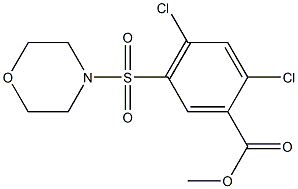 methyl 2,4-dichloro-5-(morpholin-4-ylsulfonyl)benzoate 结构式