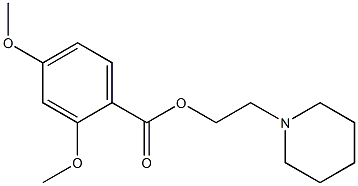 2-(1-piperidinyl)ethyl 2,4-dimethoxybenzoate 结构式