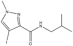 4-iodo-N-isobutyl-1-methyl-1H-pyrazole-3-carboxamide 结构式