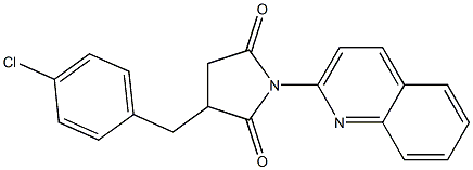 3-(4-chlorobenzyl)-1-(2-quinolinyl)-2,5-pyrrolidinedione 结构式