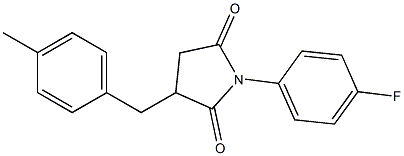 1-(4-fluorophenyl)-3-[(4-methylphenyl)methyl]pyrrolidine-2,5-dione 结构式
