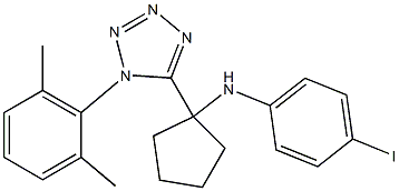 N-{1-[1-(2,6-dimethylphenyl)-1H-tetraazol-5-yl]cyclopentyl}-4-iodoaniline 结构式