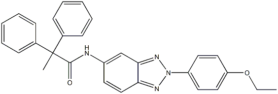 N-[2-(4-ethoxyphenyl)-2H-1,2,3-benzotriazol-5-yl]-2,2-diphenylpropanamide 结构式