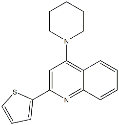 4-(1-piperidinyl)-2-(2-thienyl)quinoline 结构式