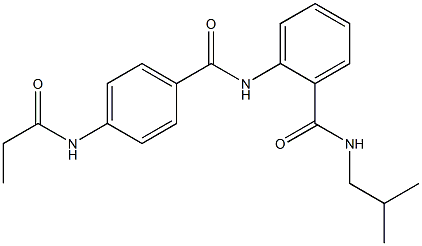 N-isobutyl-2-{[4-(propionylamino)benzoyl]amino}benzamide 结构式